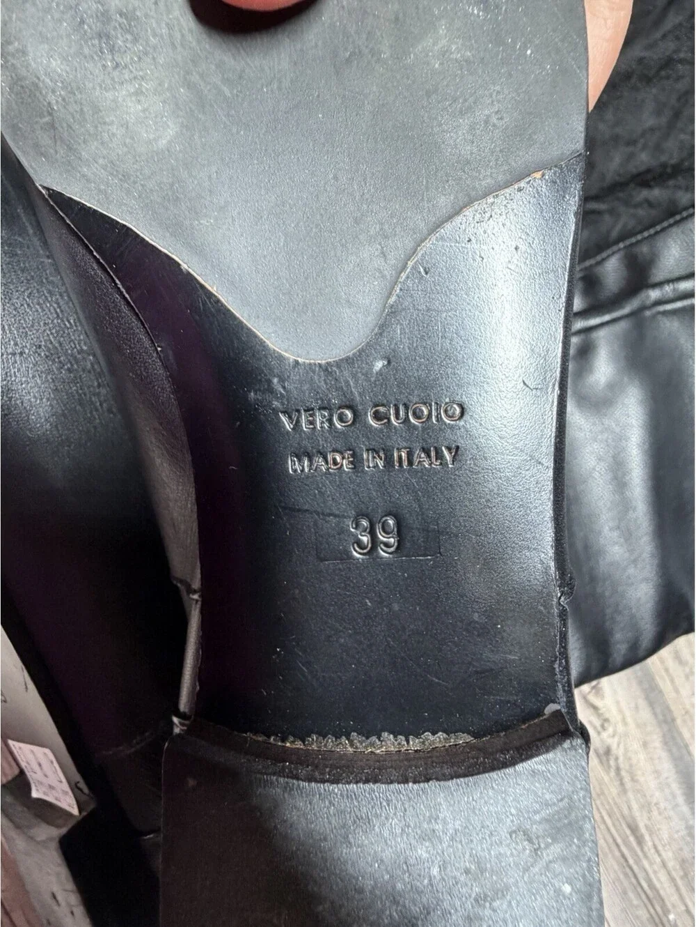Vero Cuoio, Black Leather Boots Size EUR 39/US 8.5 Women’s